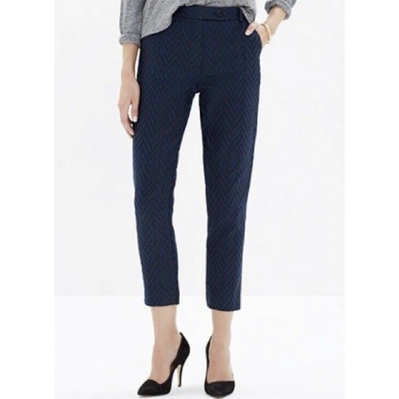 Sezane Pants - Madewell Sezane 6 Chevron High Rise Pants Trousers